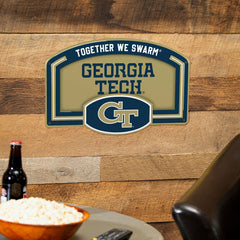 Georgia Tech USA Embossed Steel Wall Sign, 11" x 17"
