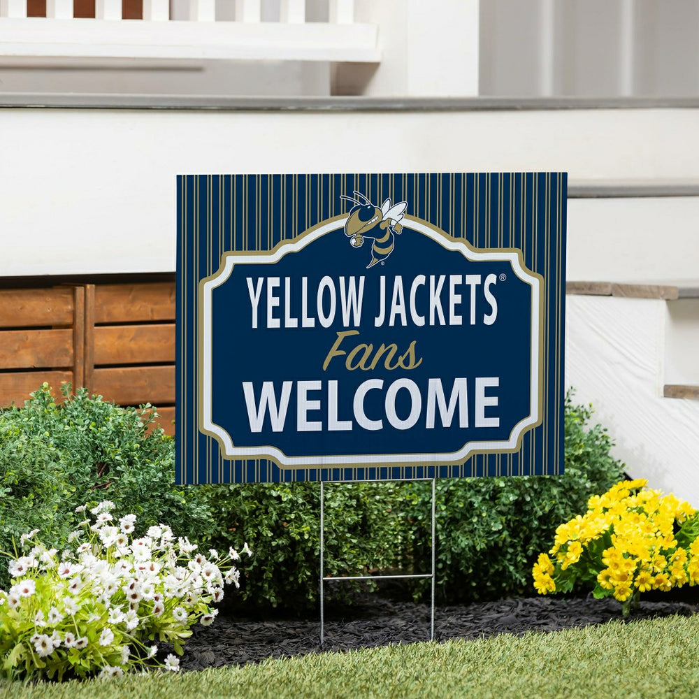 Georgia Tech Coroplast Yard Sign, "Fans Welcome"