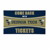 28" x 16" PVC Trapper Mat, Come Back with Tickets, Georgia Tech