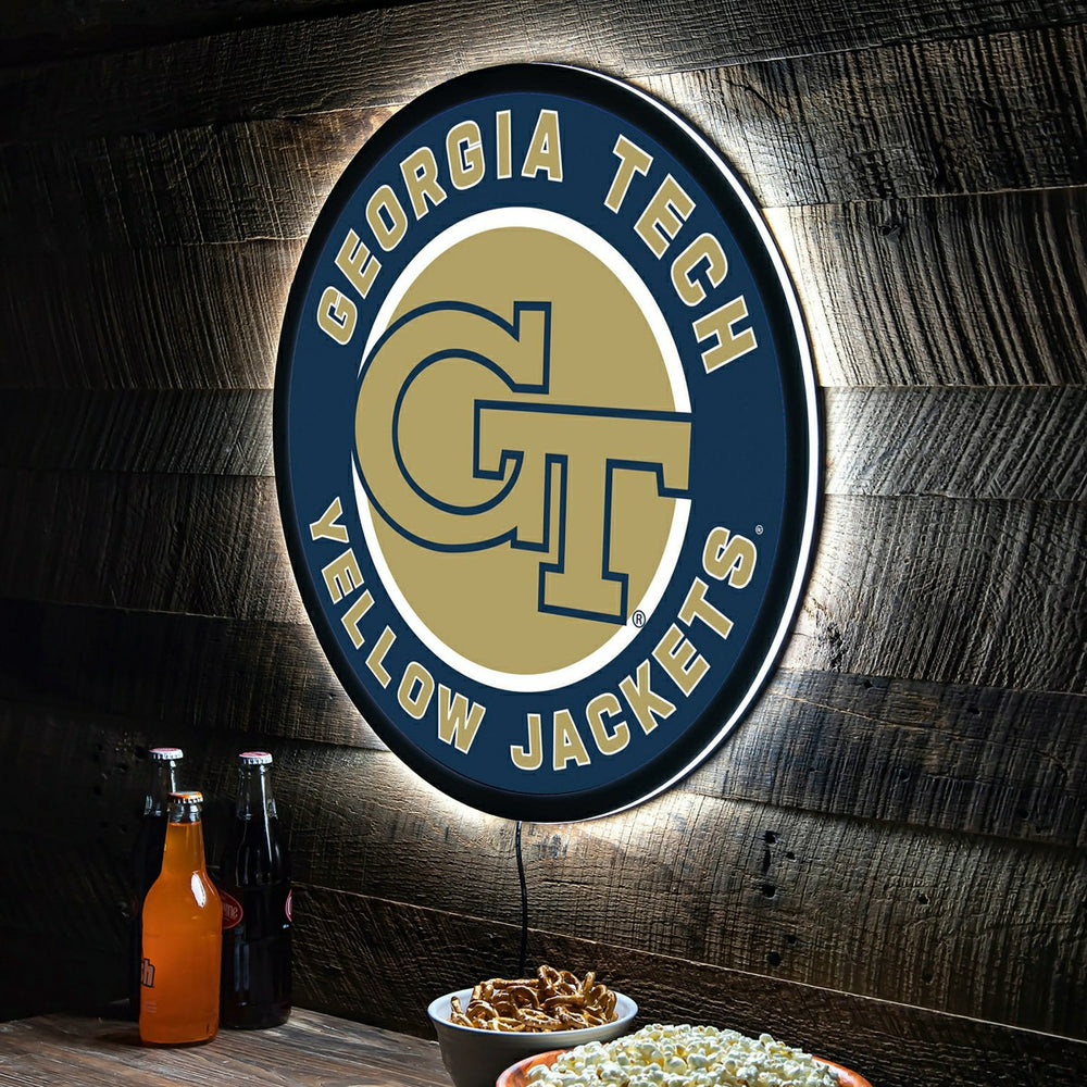 LED Wall Decor, Round, Georgia Tech