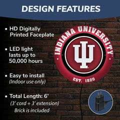 Indiana University, Metal Lite, Round