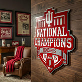 Indiana University, Div 1 Champs, Layered Metal Wall Art