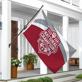 Indiana University, Div 1 Champs, Single Sided Flag w/ 2 Grommets, 3'x