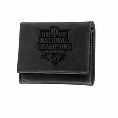 Indiana University, Div 1 Champs, Wallet, Tri-fold, Black