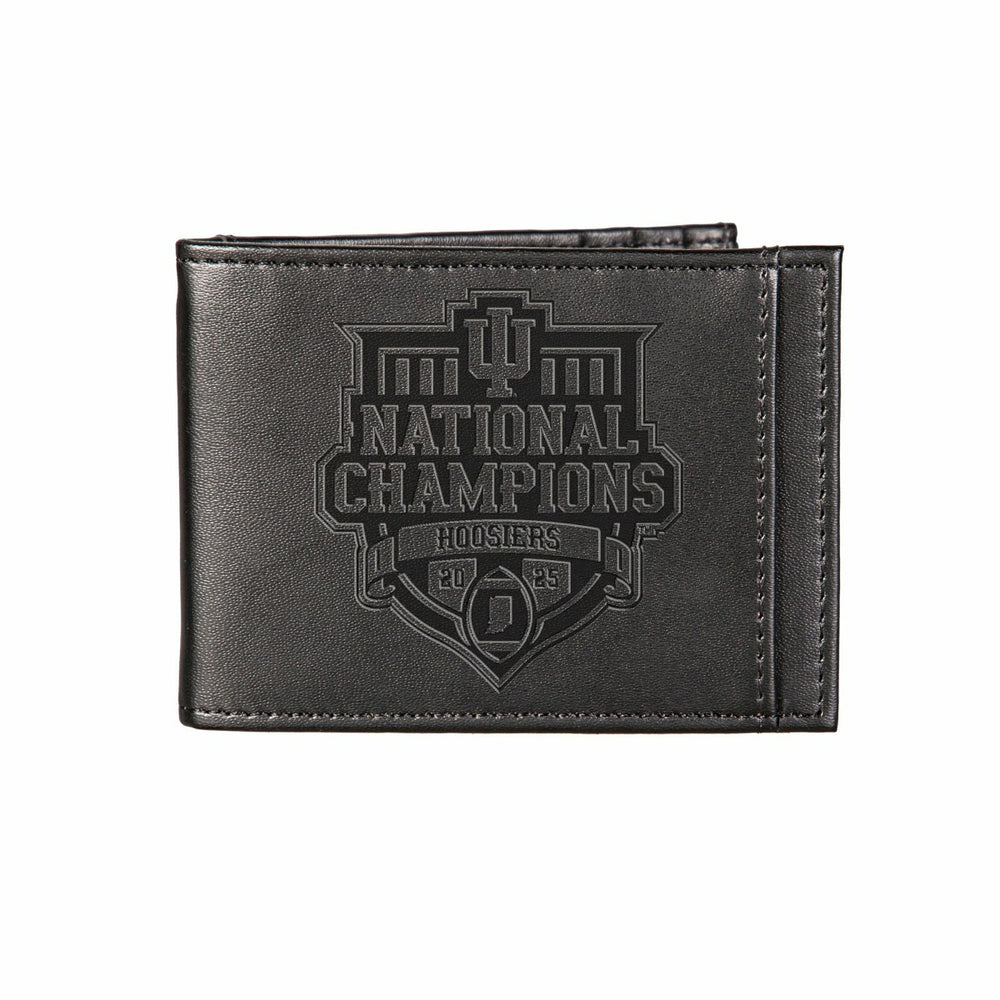 Indiana University, Div 1 Champs, Front Pocket Wallet, Black