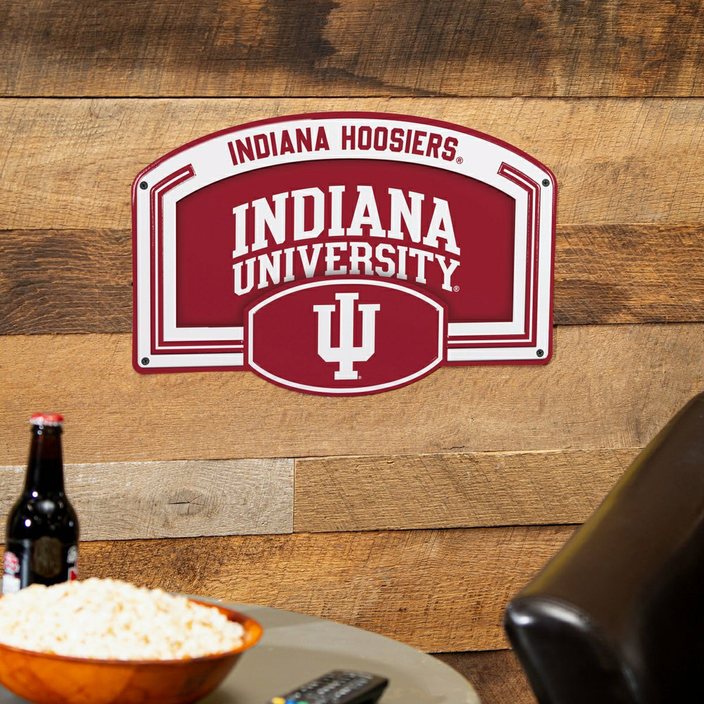Indiana University USA Embossed Steel Wall Sign, 11" x 17"