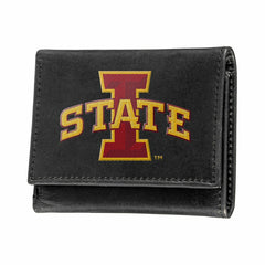Iowa State University Black Tri-Fold Embroidered Wallet w/ RFID Blocki