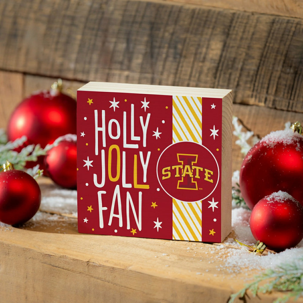Iowa State University Block, Holiday, 6x6