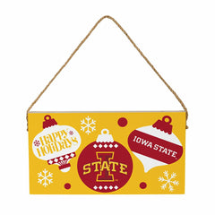 Iowa State University Holiday Wood Wall Sign, 6x11