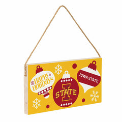 Iowa State University Holiday Wood Wall Sign, 6x11