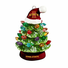 4" Mini LED Tabletop Christmas Tree, Set of 2, Iowa State University