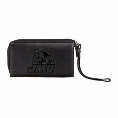 Wristlet Wallet, Black, James Madison University