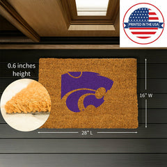 Coir Mat, 16"x28", Kansas State University