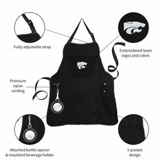 Grill Apron, Black, Kansas State University