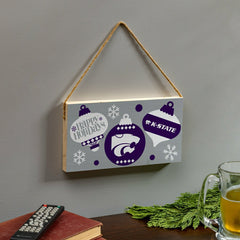 Kansas State University Holiday Wood Wall Sign, 6x11
