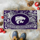 Kansas State University Holiday PVC Mat, 28"x16"