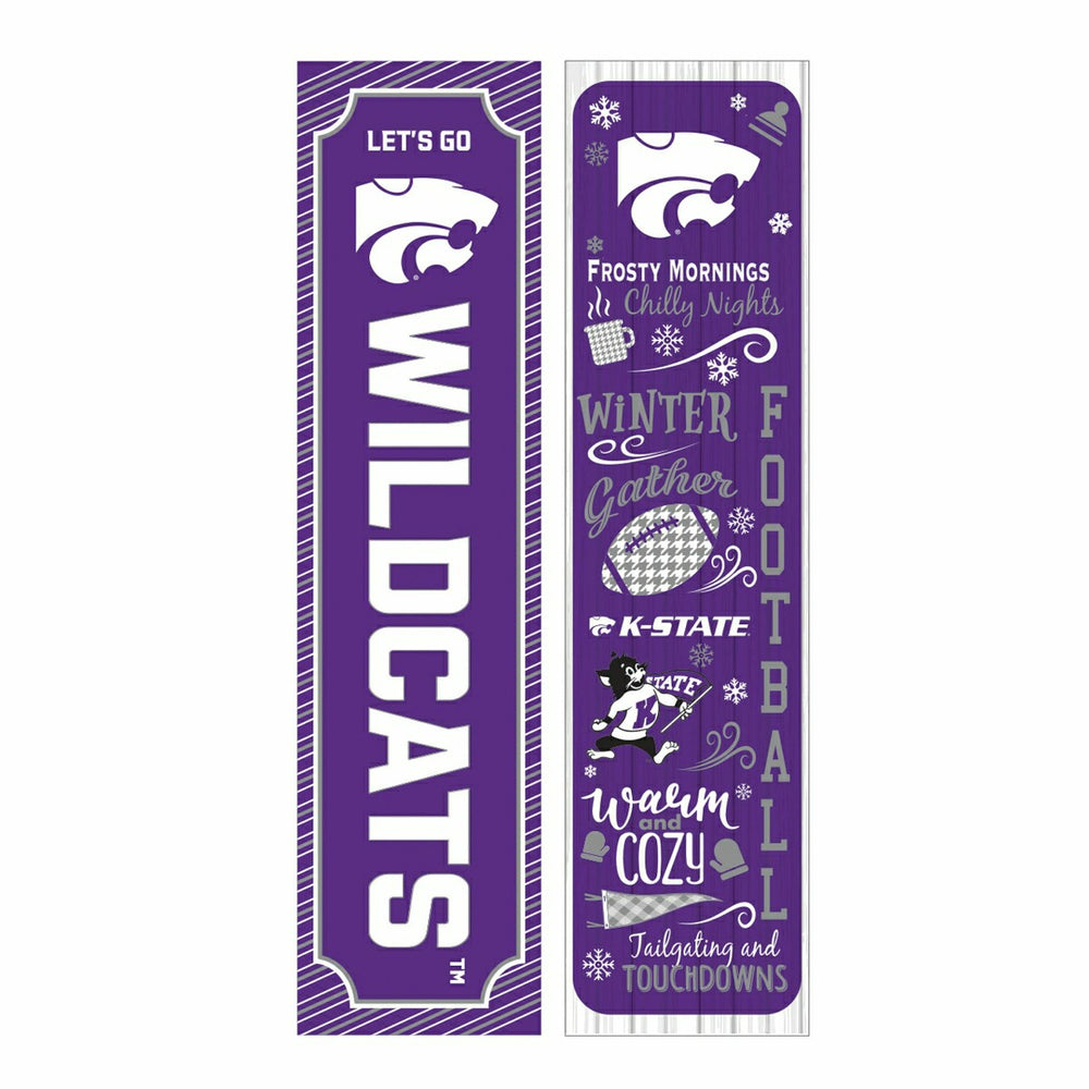 Kansas State University 46" Double Sided Leaner, Winter Seasonal