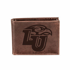 Liberty University, Bi-Fold Wallet, Brown, CH, 100% Genuine Leather