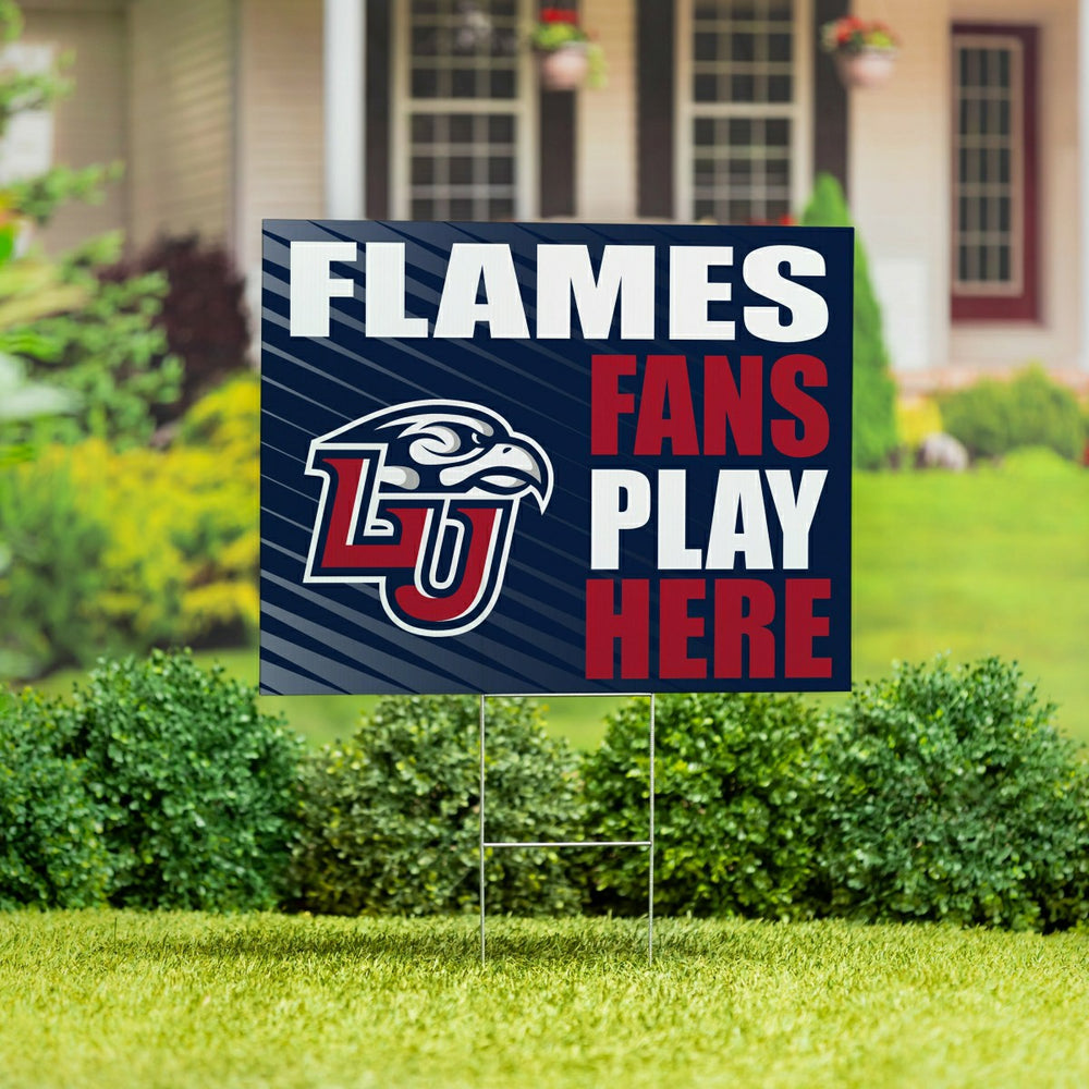 Liberty University Coroplast Yard Sign "Fans Play Here"