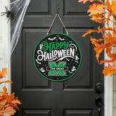 Marshall University Halloween Round Door Décor with Hanging Rope, 18x1