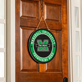 Marshall University Round Door Décor with Hanging Rope, 18x18