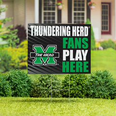Marshall University Coroplast Yard Sign "Fans Play Here"