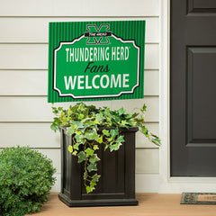 Marshall University Coroplast Yard Sign, "Fans Welcome"