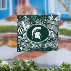 Michigan State University Yard Sign, Holiday