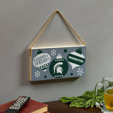 Michigan State University Holiday Wood Wall Sign, 6x11