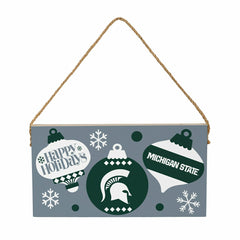 Michigan State University Holiday Wood Wall Sign, 6x11