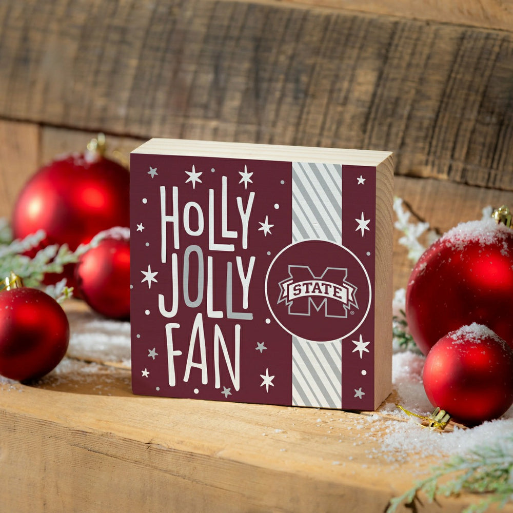 Mississippi State University Block, Holiday, 6x6