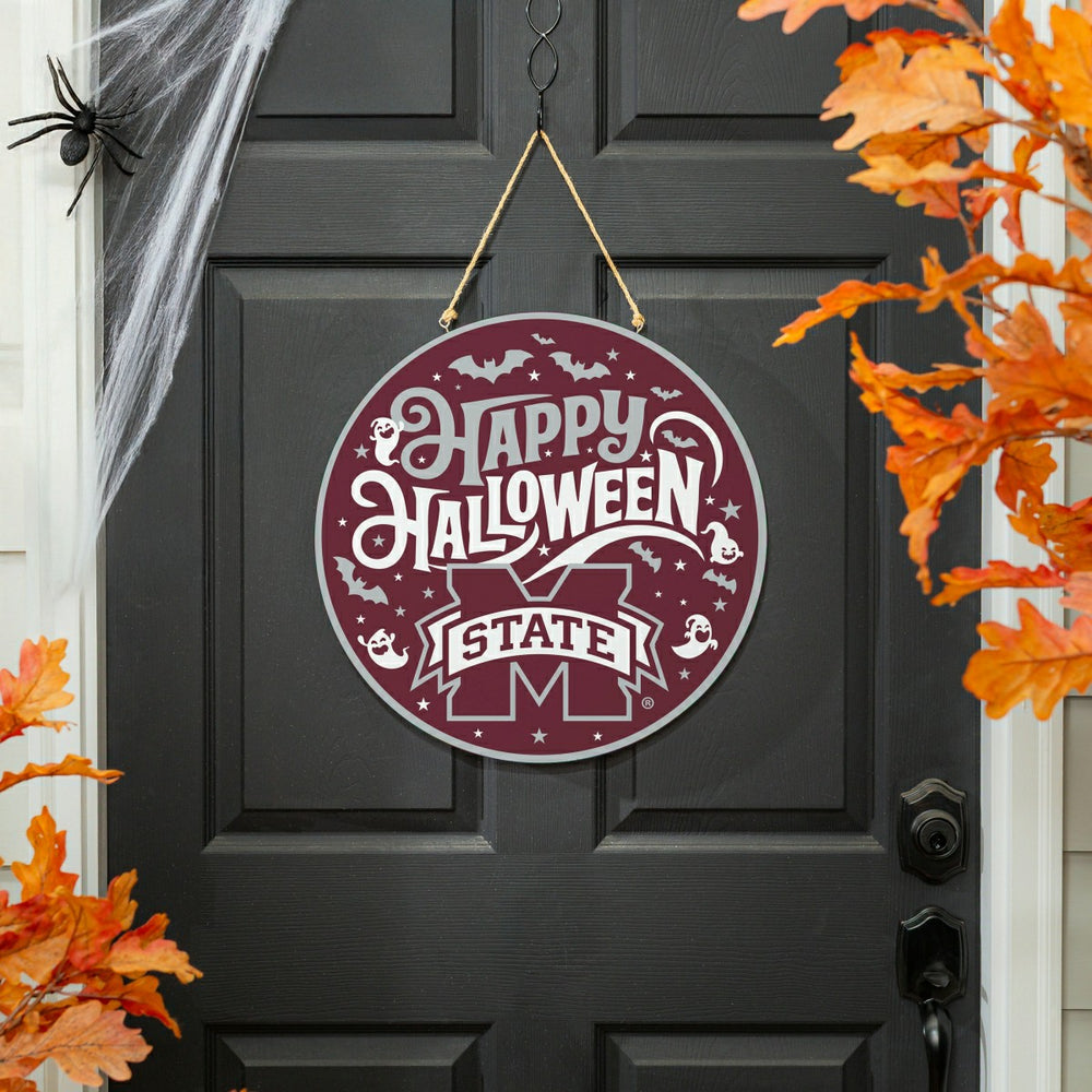 Mississippi State University Halloween Round Door Décor with Hanging R