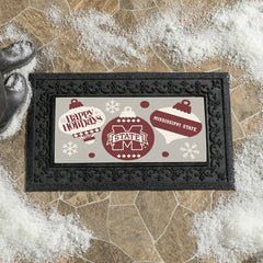 Mississippi State University Holiday Flocked Coir Sassafras Switch Mat