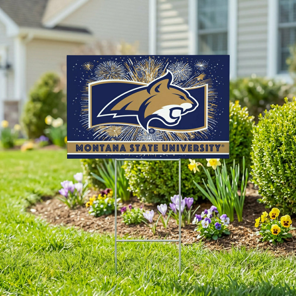 Montana State University Yard Sign, Patriotic