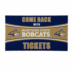 28" x 16" PVC Trapper Mat, Come Back with Tickets, Montana State Unive