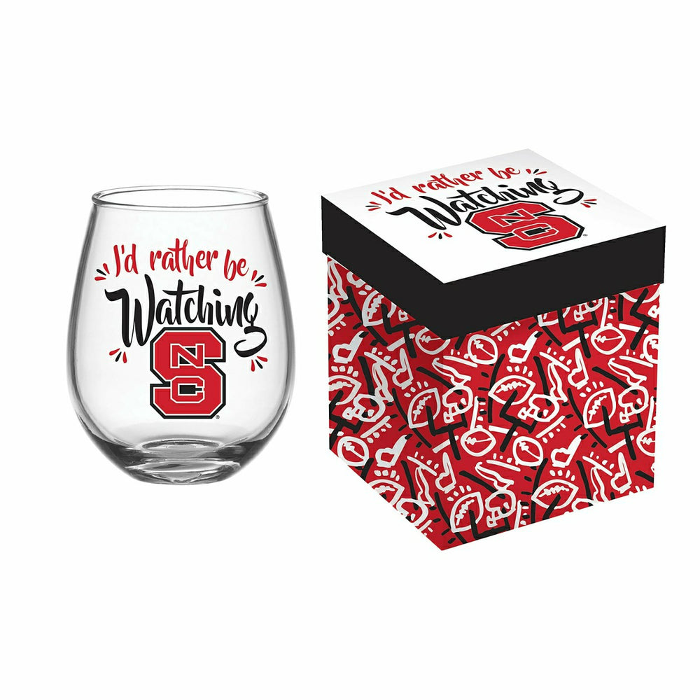 North Carolina State University, 17oz Boxed Stemless Glass