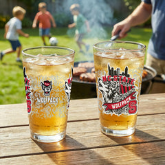 North Carolina State University 16oz Glass pint, Set of 2