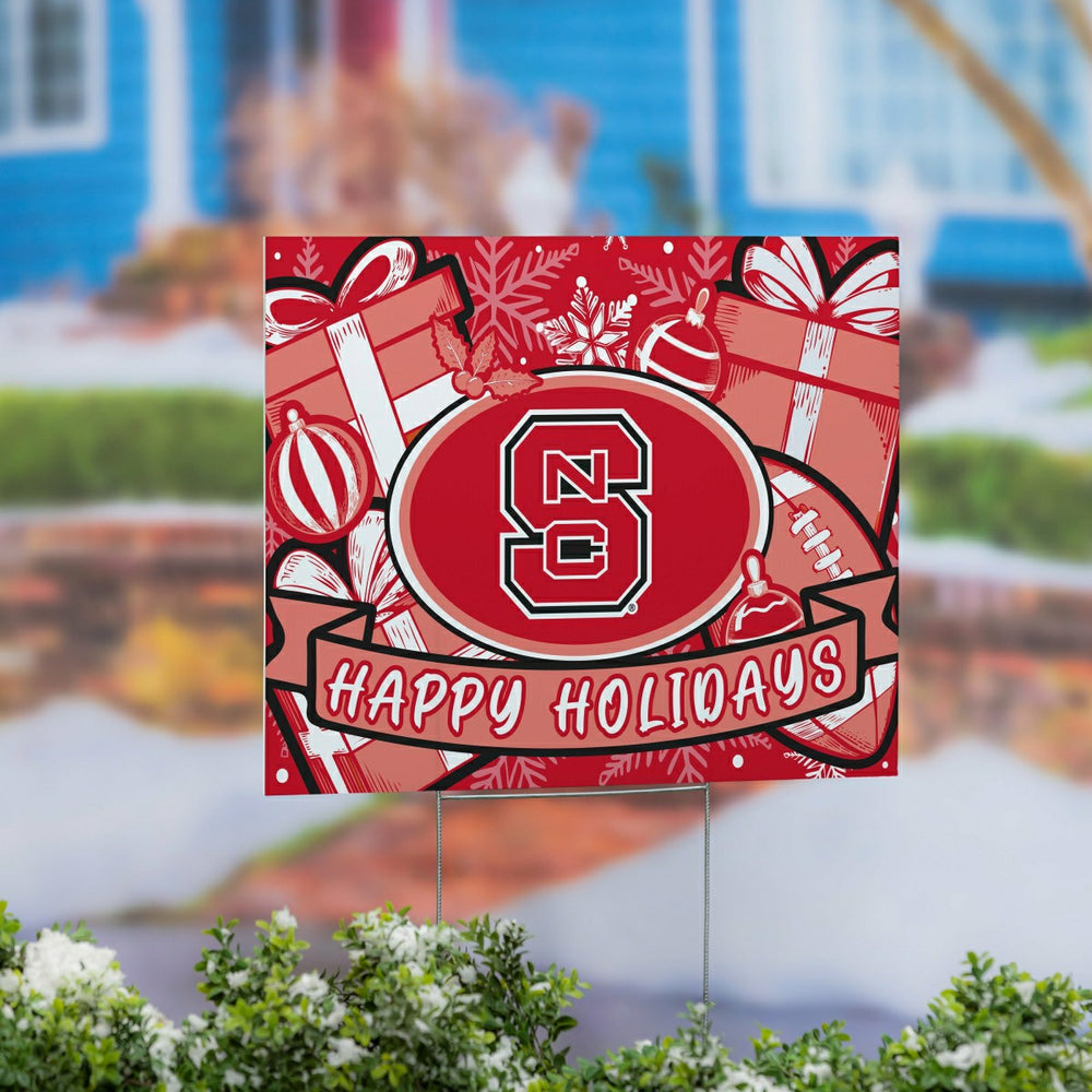 North Carolina State University Yard Sign, Holiday