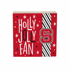 North Carolina State University Block, Holiday, 6x6