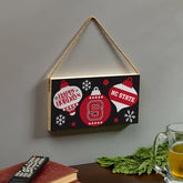North Carolina State University Holiday Wood Wall Sign, 6x11