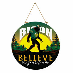North Dakota State University Bigfoot Round Door Décor with Hanging Ro