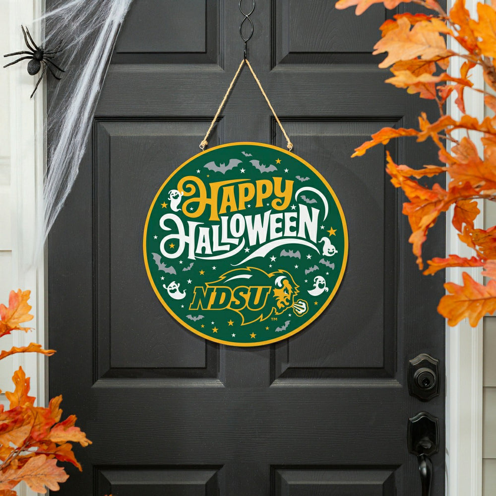 North Dakota State University Halloween Round Door Décor with Hanging