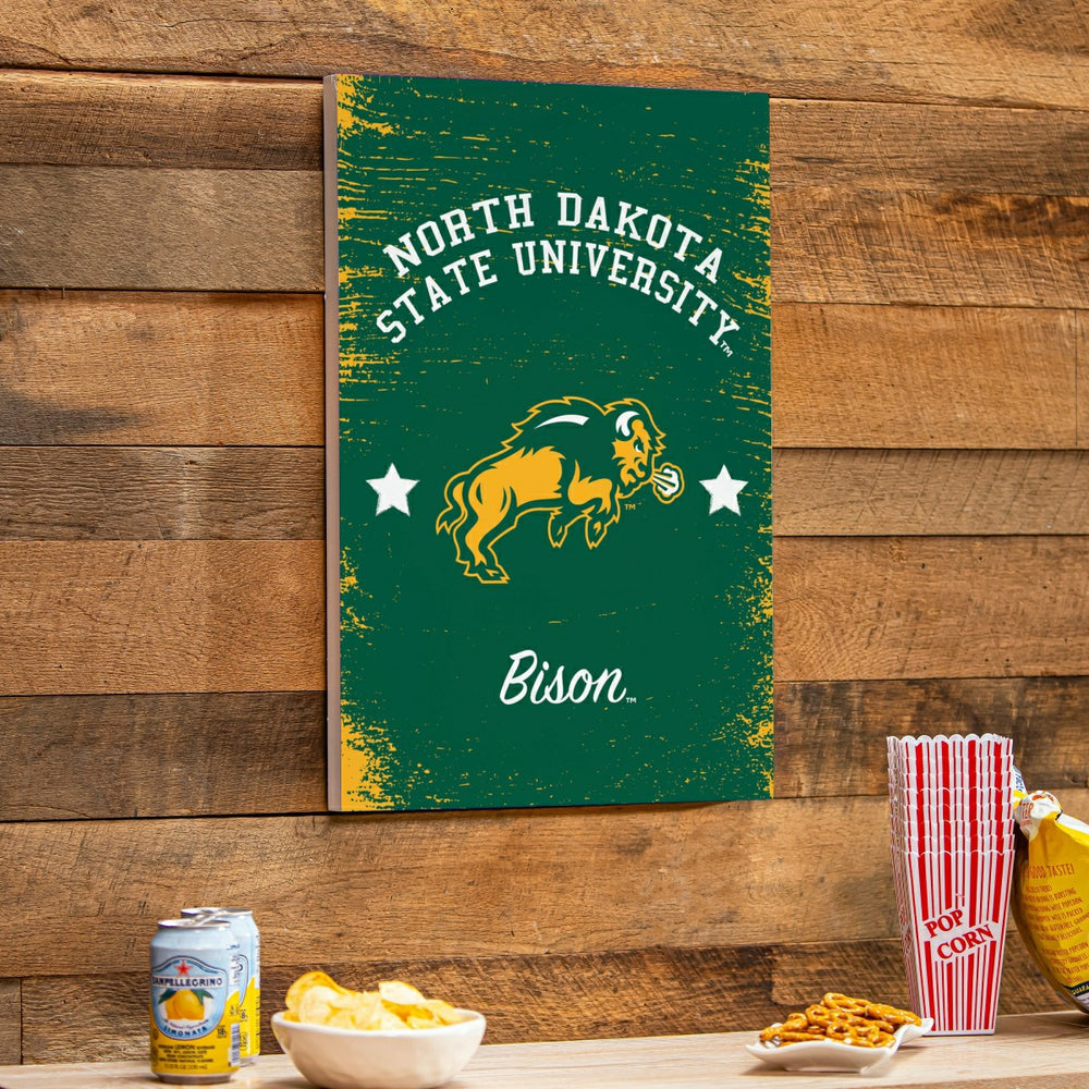 North Dakota State University Wood Wall Sign, 16x24