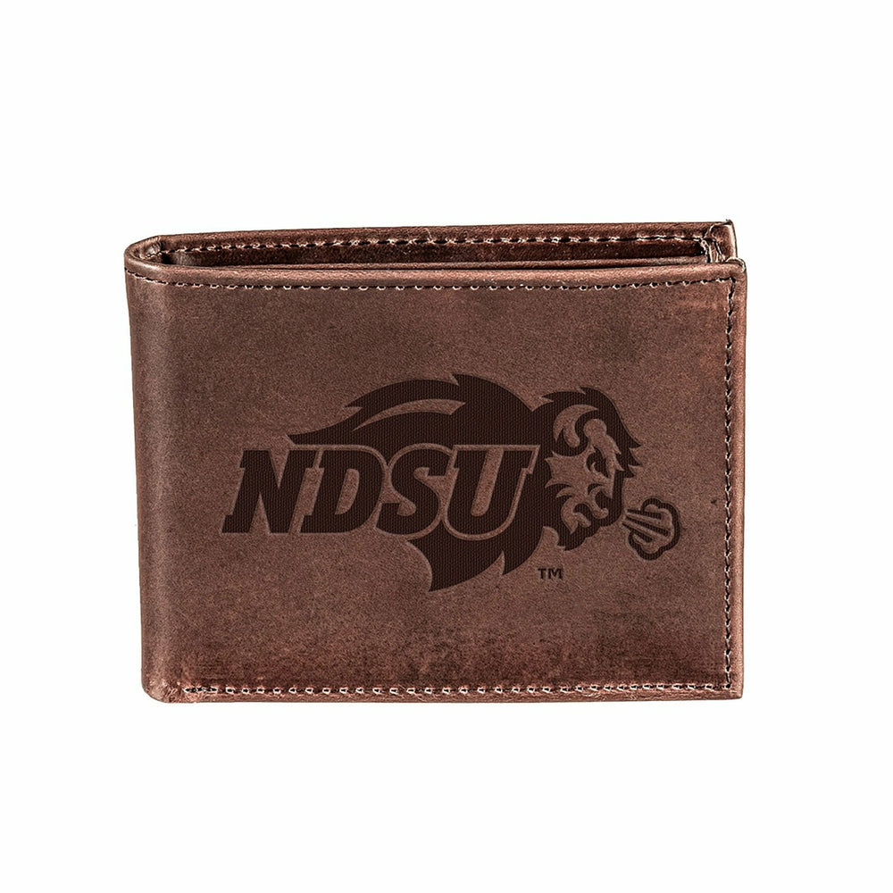 North Dakota State University, Bi-Fold Wallet, Brown, CH, 100% Genuine