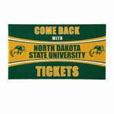 28" x 16" PVC Trapper Mat, Come Back with Tickets, North Dakota State