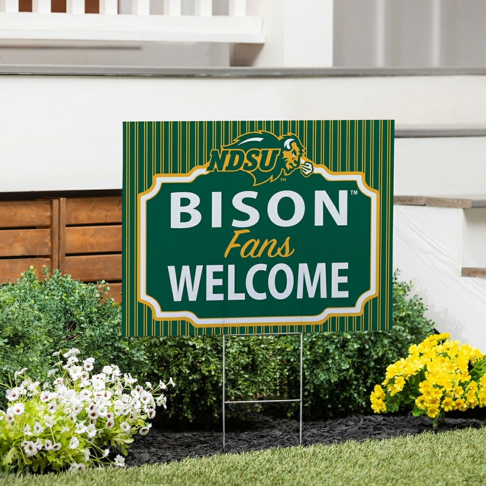 North Dakota State University Coroplast Yard Sign, "Fans Welcome"