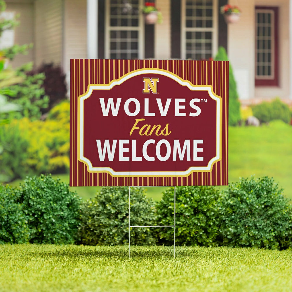 Northern State University Coroplast Yard Sign, "Fans Welcome"