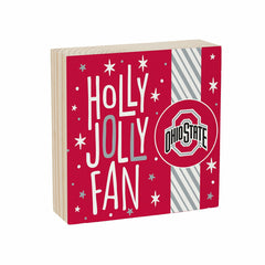 Ohio State University Block, Holiday, 6x6