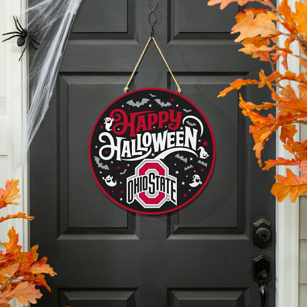 Ohio State University Halloween Round Door Décor with Hanging Rope, 18