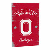 Ohio State University Wood Wall Sign, 16x24